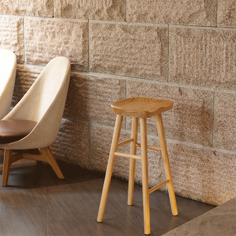 Industrial Armless Backless Counter Stool Wood Bar Stool with Pedal for Cafe Clearhalo 'Bar Furniture' 'Bar Stools' 'bar_stools' 'furn' 'furn_bar_stools' 'Furniture' 'Kitchen & Dining Furniture' 1200x1200_ad68debc-8e5f-46fa-a994-4a534e68650f