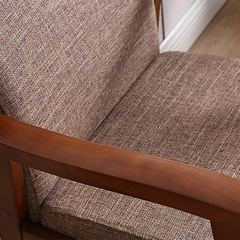 Mid-century Modern Style Fabric Arms Included Accent Armchair