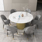 Glam 1/7 Pieces Dining Set Round Stone Dining Table for Dining Room Clearhalo 'Dining Room Sets' 'Dining Tables & Seating' 'dining_room_set' 'furn' 'furn_dining_room_set' 'Furniture' 'furniture_dining_room_set' 'Kitchen & Dining Furniture' 1200x1200_ad693459-9586-448b-a310-6c69efb0c9e0