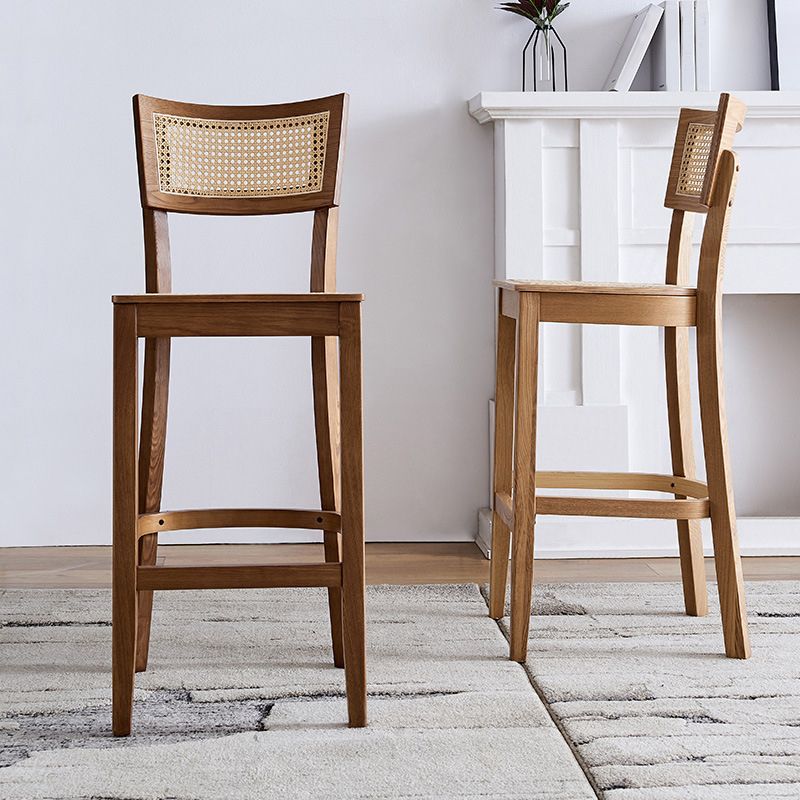 Modern Style Solid Wood Bar Stool with Footrest Low Back Bar Stool Clearhalo 'Bar Furniture' 'Bar Stools' 'bar_stools' 'furn' 'furn_bar_stools' 'furniture_bar_stools' 'Kitchen & Dining Furniture' 'kitchen&dining_furn' 'kitchen' 'kitchen_furn' Furniture' 1200x1200_ad6a0f79-5449-4757-abc5-e573901ec29b