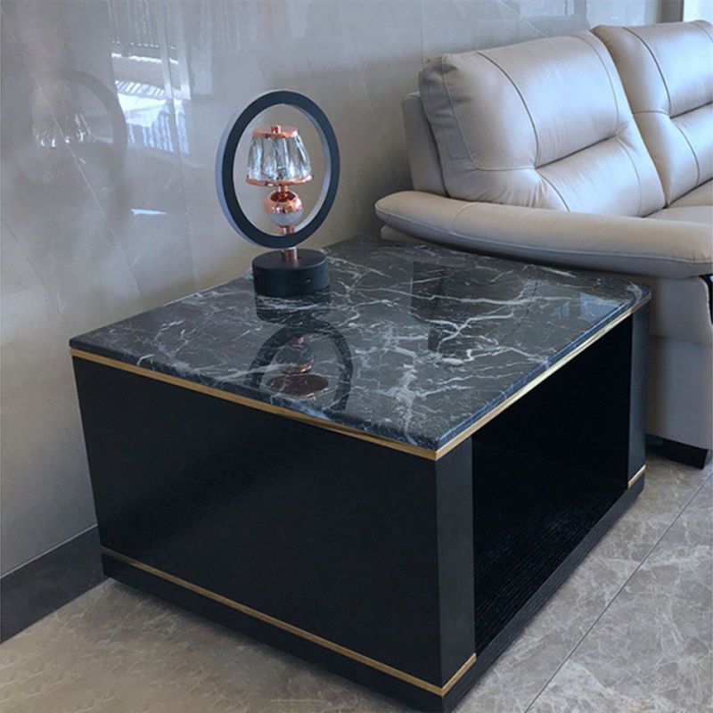 Tavolo da fascia alta in pietra quadrata Glam Frame divano tavolo da estremità laterale per soggiorno
