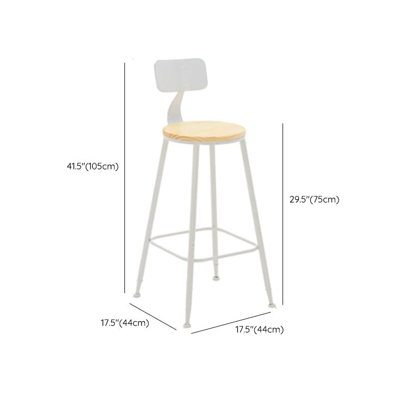 Contemporary Style Counter Stool Bar-height Bar Stool with Metal Base Clearhalo 'Bar Furniture' 'Bar Stools' 'bar_stools' 'furn' 'furn_bar_stools' 'Furniture' 'Kitchen & Dining Furniture' 1200x1200_ad6ac088-c9f6-47a2-bc41-42ccda05ba45