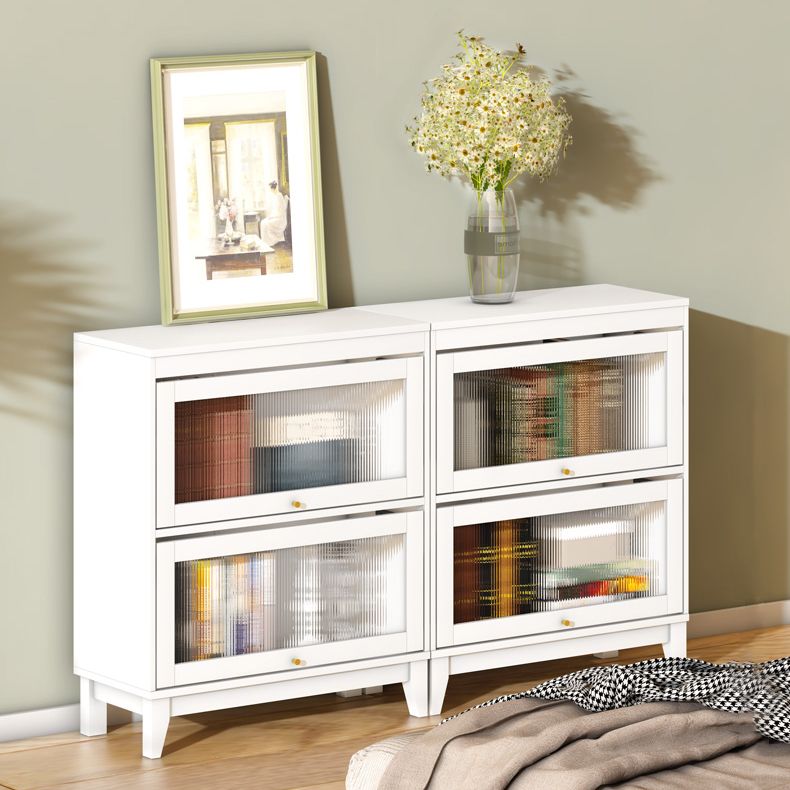 Urban Vertical Standard Bookcase White Manufactured Wood Bookshelf with Glass Doors Clearhalo 'Bookcases' 'furn' 'furn_bookcases' 'Furniture' 'furniture_bookcases' 'Office Furniture' 1200x1200_ad6ad9ea-52f7-4f43-85d5-22e5d0471e4e