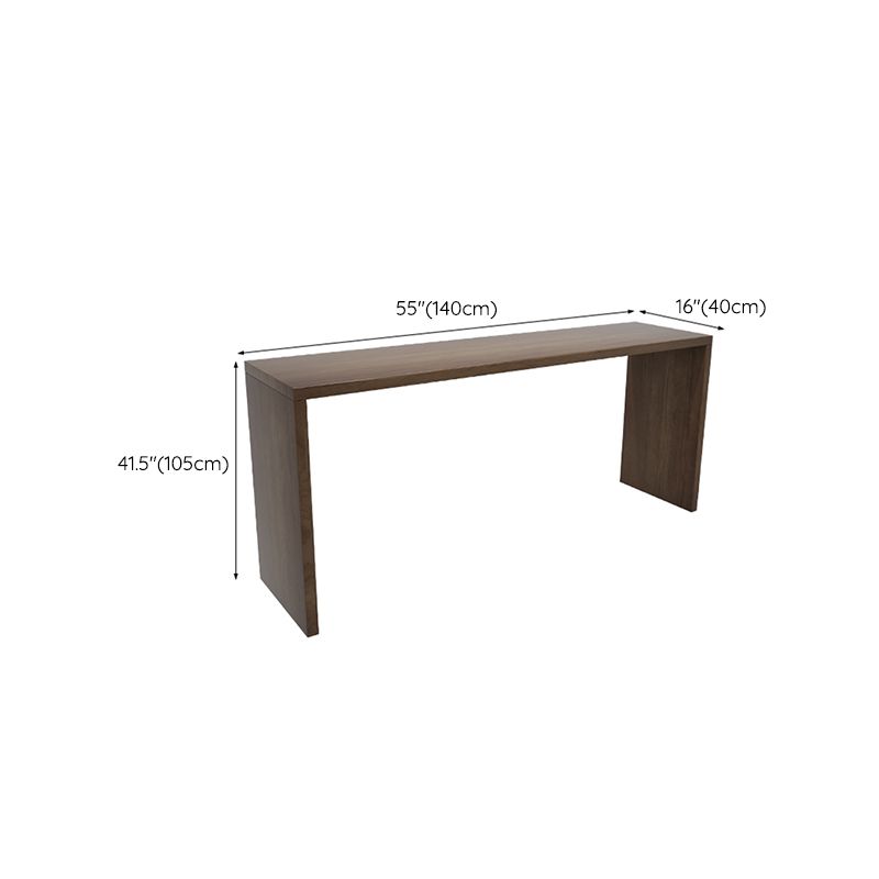 Modern Solid Wood Indoor Rectangle Double pedestal Bar Dining Table Clearhalo 'Bar Furniture' 'Bar Tables' 'bar_tables' 'furn' 'furn_bar_tables' 'Furniture' 'Kitchen & Dining Furniture' 1200x1200_ad6c8d2e-9225-4d56-bbc0-baca07d56979