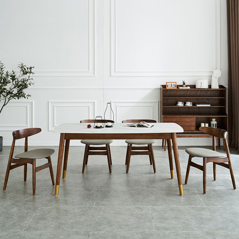 Modern Rectangle Sintered Stone Dining Table with Wooden Base White Dining Table for Restaurant Clearhalo ' dining_table' 'Dining Tables & Seating' 'Dining Tables' 'Furniture' 'furniture_dining_table' 'Kitchen & Dining Furniture' 'kitchen&dining_furn' 'kitchen' 'kitchen_dining_table' 1200x1200_ad6cb093-5687-454c-9e2e-4fcdf52db773