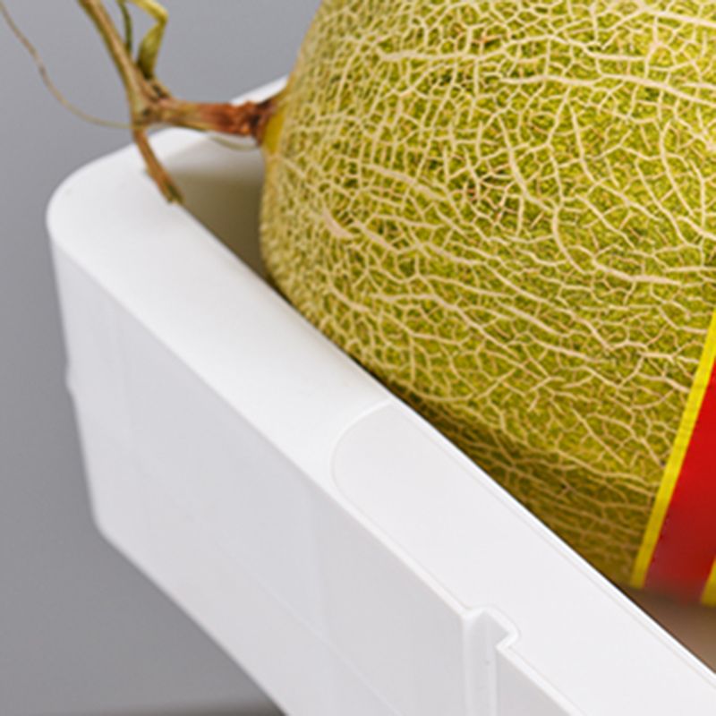 Plastic Geometric Bookcase Contemporary Style Open Back Shelf with Wheels