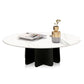 Modern Style White Slate & Grey Glass Top Iron Craft Round Coffee Table Clearhalo 'Coffee & Accent Tables' 'Coffee Tables' 'coffee_tables' 'furn' 'furn_coffee_tables' 'Furniture' 'Living Room Furniture' 1200x1200_ad6e5ee7-01c8-414d-8df5-1bc192222446