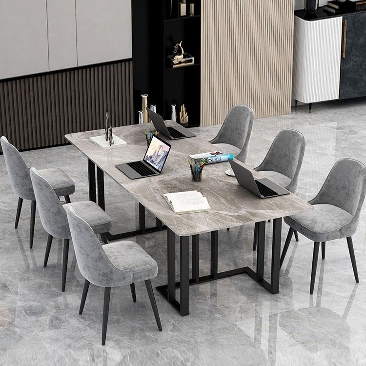 Curved Meeting Table Home Office Sintered Stone Modern Writing Desk Clearhalo 'furn' 'furn_office_desk' 'Furniture' 'furniture_office_desk' 'Office Desks' 'Office Furniture' 'office_desk' 1200x1200_ad700417-5f2c-4662-ae1a-5c57d6fde7c7