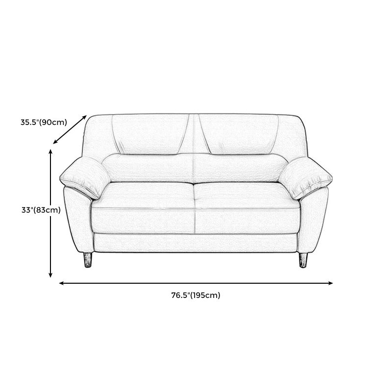 Brown Leather Flared Arm Setee Standard Loose Back Settee Furniture Clearhalo 'furn' 'furn_sofas' 'Furniture' 'furniture_sofas' 'kitchen' 'kitchen_sofas' 'Living Room Furniture' 'Sofa' 'sofas' 1200x1200_ad7047ae-7f53-4d70-a932-5fd7c7e0add8