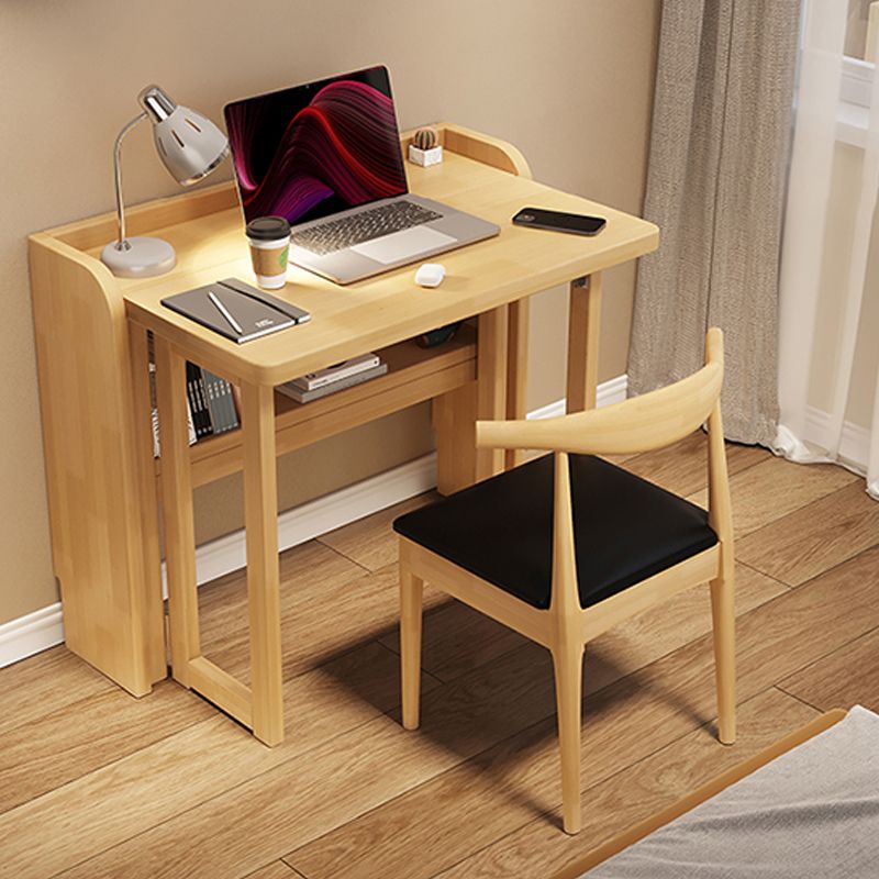 Contemporary Rubber Wood Writing Desk Folding Sled Base Office Desk Clearhalo 'furn' 'furn_office_desk' 'Furniture' 'Office Desks' 'Office Furniture' 'office_desk' 1200x1200_ad708e8c-37a0-4c47-b12c-0e94865b2765