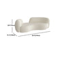 Contemporary Curved Sofa in Beige for Apartment 28.35" High Sofa
