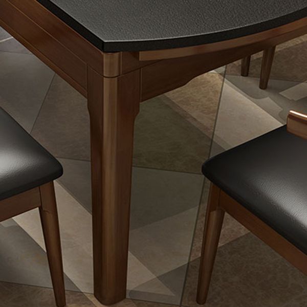 Kitchen Contemporary Dinner Table 4 Legs Extendable Dining Table Clearhalo 'Dining Tables & Seating' 'Dining Tables' 'dining_table' 'furn' 'furn_dining_table' 'Furniture' 'Kitchen & Dining Furniture' 1200x1200_ad72b38f-9c65-4558-a437-f185c3abd3e2
