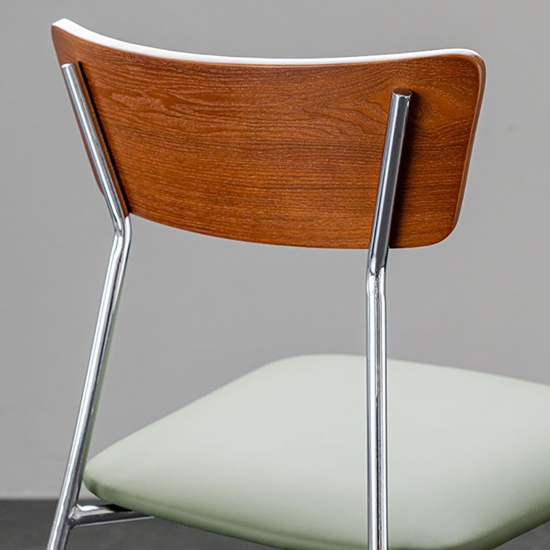 Industrial Style Open Back Side Chair Faux Leather Side Chair Clearhalo 'Dining Chairs' 'Dining Tables & Seating' 'dining_chair' 'furn' 'furn_dining_chair' 'Furniture' 'furniture_dining_chair' 'Kitchen & Dining Furniture' 1200x1200_ad7350af-080f-45e1-9ca1-3f24890c56c7