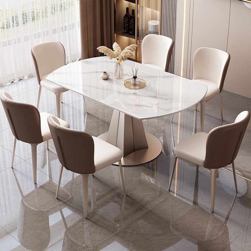 Contemporary 1/2/5/7 Pieces Dining Set Sintered Stone Dining Room Set for Small Space Clearhalo 'Dining Room Sets' 'Dining Tables & Seating' 'dining_room_set' 'furn' 'furn_dining_room_set' 'Furniture' 'furniture_dining_room_set' 'Kitchen & Dining Furniture' 1200x1200_ad73ea0e-573a-470c-8ada-a1e1f5f59a40