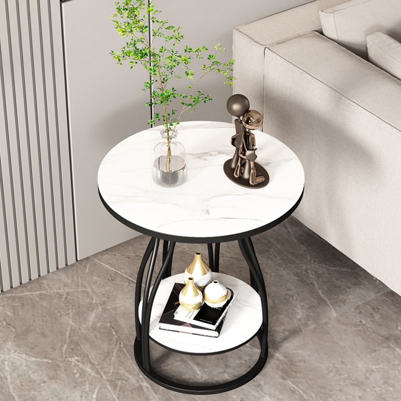 Minimalist Slate Side End Table Double Tier Frame Side End Table