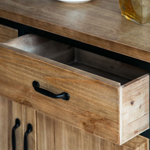 Industrial Natural Solid Wood Cabinet with Shelf and 2 Doors Clearhalo 'Cabinets & Chests' 'cabinets_chests' 'furn' 'furn_cabinets_chests' 'Furniture' 'Living Room Furniture' 1200x1200_ad742221-91f7-4245-a580-e57c09d078d2