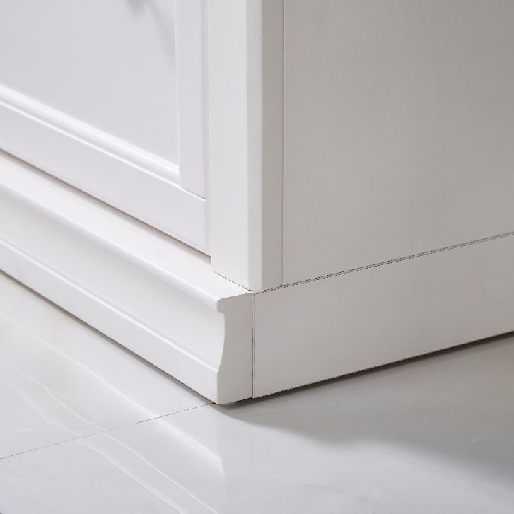 Witte verticale standaard boekenkast massief houten boekenplank met glazen deuren