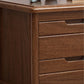 Solid Wood Bed Nightstand Traditional Night Table with 2 Drawers
