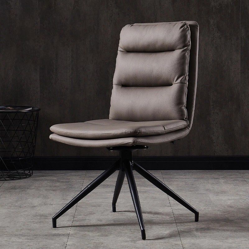 Contemporary Dining Room Side Chairs Matte Finish Leather Parsons Armless Chair Clearhalo 'Dining Chairs' 'Dining Tables & Seating' 'dining_chair' 'furn' 'furn_dining_chair' 'Furniture' 'Kitchen & Dining Furniture' 1200x1200_ad759002-b963-4c14-b695-cf0f1eb145b0