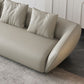 Genuine Leather Sloped Arm Sofa Contemporary Standard Sofa with Pillows Clearhalo 'furn' 'furn_sofas' 'Furniture' 'Living Room Furniture' 'Sofa' 'sofas' 1200x1200_ad76b772-e157-4b7c-afc8-d6c87a6de116