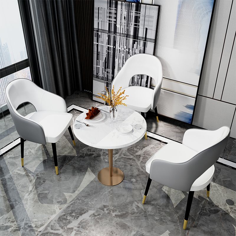 Nordic Style Dining Chairs Dining Arm Side Chairs with Metal Legs for Kitchen Clearhalo ' kitchen&dining_furn' 'Dining Chairs' 'Dining Tables & Seating' 'dining_chair' 'furn' 'furn_dining_chair' 'Furniture' 'furniture_dining_chair' 'Kitchen & Dining Furniture' 'kitchen' 1200x1200_ad77319b-afdb-4d18-9475-36be3553b191