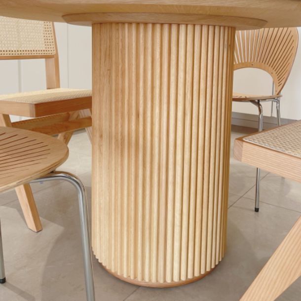 Round Casual Style Dining Table Wood Color Fixed Table with Solid Wood Clearhalo ' dining_table' 'Dining Tables & Seating' 'Dining Tables' 'furn' 'furn_dining_table' 'Furniture' 'furniture_dining_table' 'Kitchen & Dining Furniture' 'kitchen&dining_furn' 'kitchen' 'kitchen_dining_table' 1200x1200_ad7a66f3-52af-4b7e-ae68-7505e2fd2005