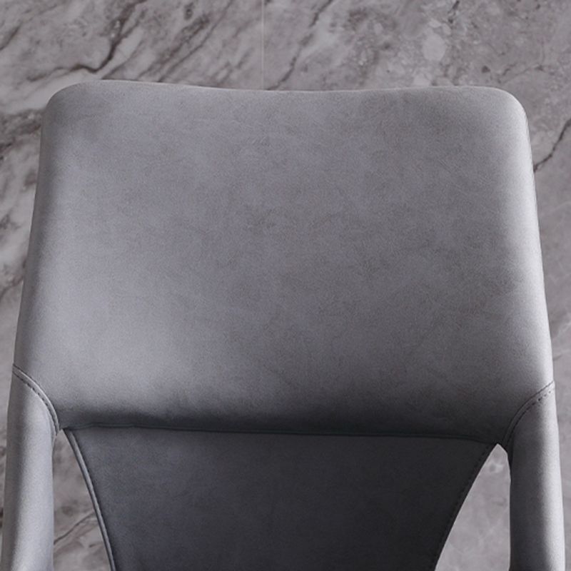 Modern Style Faux Leather Dining Chair Metal Armless Dining Chair for Restaurant Use Clearhalo 'Dining Chairs' 'Dining Tables & Seating' 'dining_chair' 'furn' 'furn_dining_chair' 'Furniture' 'Kitchen & Dining Furniture' 1200x1200_ad7babca-8006-4074-97c3-ed4519c956f4