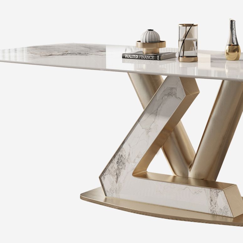 Juego de comedor con tapa de piedra sinterizada nórdica, juego de mesa de comedor Rectangular de 1/4/5/7/9 piezas