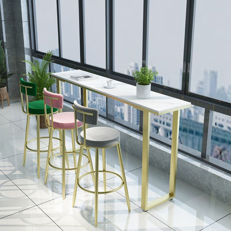 Glam Style 1/2/3/4 Pieces Faux Marble Bar Table Set Rectangular Counter Set for Home Use Clearhalo 'Bar Furniture' 'furn' 'furn_home_bar_bar_sets' 'Furniture' 'Home Bars & Bar Sets' 'home_bar_bar_sets' 'Kitchen & Dining Furniture' 1200x1200_ad7d0f27-8305-4032-b881-fe6ff70682a1