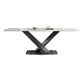 Industrial Style Rectangle Table Sintered Stone Dining Table with Metal Legs for Home Clearhalo 'Dining Tables & Seating' 'Dining Tables' 'dining_table' 'furn' 'furn_dining_table' 'Furniture' 'Kitchen & Dining Furniture' 1200x1200_ad7e23a8-736c-4a36-b583-5ddaad02fd09