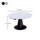 Modern Round Stone Table Standard Height Table Dining with Pedestal Base