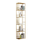 Metal Glam Bookshelf Standard Open Back Bookcase with Shelves