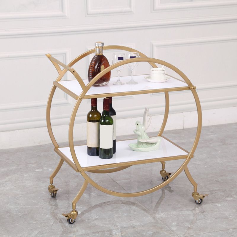 30.71" High Contemporary Style Prep Table Rolling Metal Prep Table for Kitchen