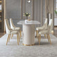 Traditional Luxury Oval Dining Room Table Sintered Stone Table with White Double Pedestal Clearhalo ' dining_table' 'Dining Tables & Seating' 'Dining Tables' 'furn' 'furn_dining_table' 'Furniture' 'furniture_dining_table' 'Kitchen & Dining Furniture' 'kitchen&dining_furn' 'kitchen' 'kitchen_dining_table' 1200x1200_ad838ce2-1f7f-4320-a61f-72407977df85