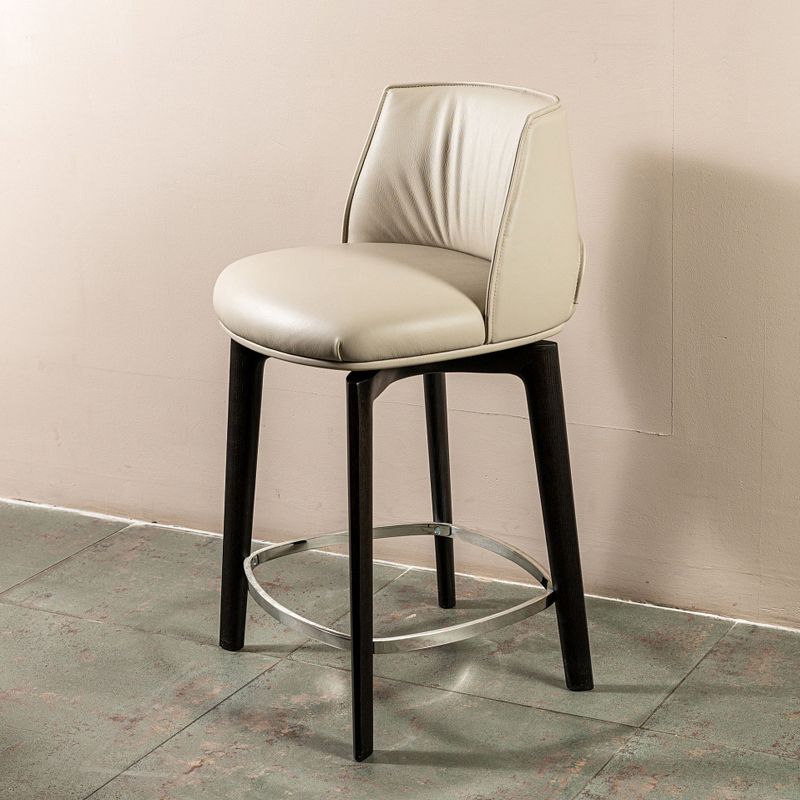 Scandinavian Solid Wood Bar Stools Indoor Stool with Footrest Clearhalo 'Bar Furniture' 'Bar Stools' 'bar_stools' 'furn' 'furn_bar_stools' 'Furniture' 'Kitchen & Dining Furniture' 1200x1200_ad842f4c-c459-4a47-98ab-f3e1996140e4