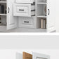 Modern Bar Pulls White and Gray Cabinets Included Wood Accent Cabinet