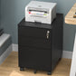 Contemporary File Cabinets Metal Frame Key Lock Mobile Filing Cabinet with Wheels