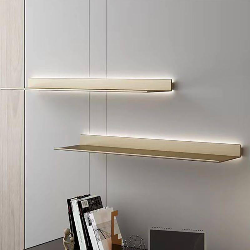 1 plank metalen boekenplank moderne zwevende muur gemonteerd boekenkast