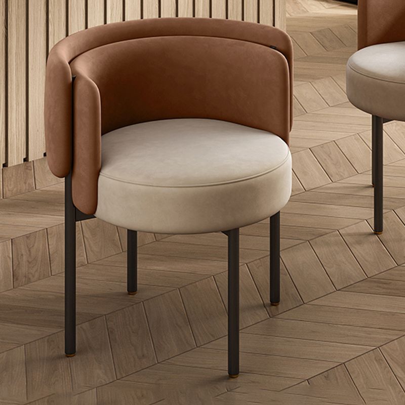 Industriële stijl armstoel gestoffeerde eetkamerstoel voor slaapkamer