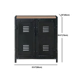 Black Industrial Accent Cabinet with Doors and Bar Pulls Storage Cabinet Clearhalo 'Cabinets & Chests' 'cabinets_chests' 'furn' 'furn_cabinets_chests' 'Furniture' 'Living Room Furniture' 1200x1200_ad883349-d117-4521-9d9e-7d2d2e16d953