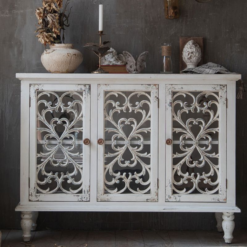 Tradizionale in legno in legno massiccio Porte in vetro armadio con le porte con porte