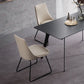 Brown and Beige Dining Chairs Contemporary Armless Dining Side Chair