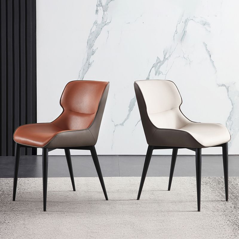 Dining Room Side Dining Chairs Leather Modern Armless Dining Chairs Clearhalo 'Dining Chairs' 'Dining Tables & Seating' 'dining_chair' 'furn' 'furn_dining_chair' 'Furniture' 'furniture_dining_chair' 'Kitchen & Dining Furniture' 1200x1200_ad89a527-488a-4193-8a7c-c66c76da187a