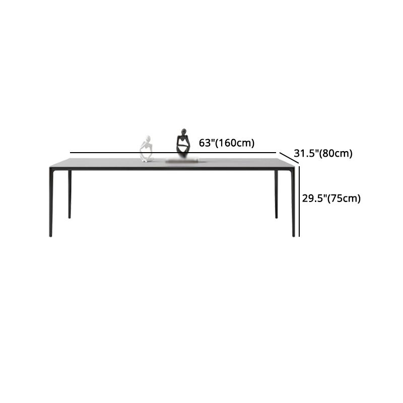 Modern Sintered Stone Top Dining Set Rectangle 1/2/3/5 Pieces Dining Table with Chairs Clearhalo 'Dining Room Sets' 'Dining Tables & Seating' 'dining_room_set' 'furn' 'furn_dining_room_set' 'Furniture' 'furniture_dining_room_set' 'Kitchen & Dining Furniture' 1200x1200_ad89b3bf-cb3f-438e-8e07-71e0765c0bab