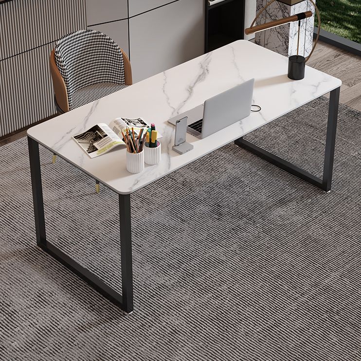 Sintered Stone Rectangular Meeting Table Home Office Industrial Writing Desk Clearhalo 'furn' 'furn_office_desk' 'Furniture' 'furniture_office_desk' 'Office Desks' 'Office Furniture' 'office_desk' 1200x1200_ad89eee3-0636-4203-8bdb-9d6579161a93