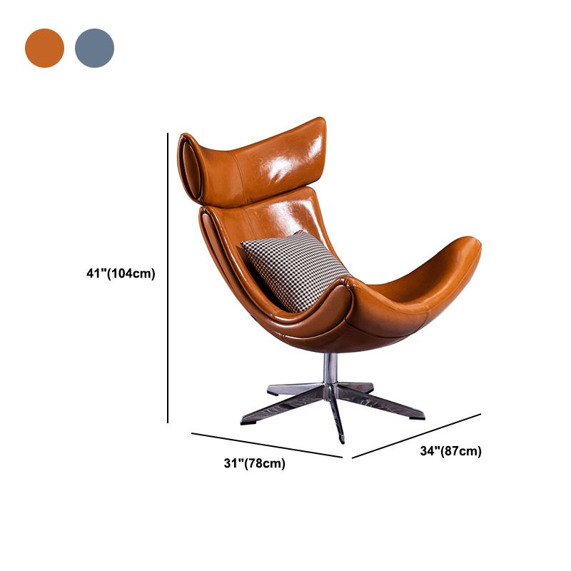 Swivel Armless Chair Faux Leather Chair with 4-Star Leg, 30.70" Wide Clearhalo 'Accent Chairs' 'accent_chairs' 'Chairs & Seating' 'furn' 'furn_accent_chairs' 'Furniture' 'Living Room Furniture' 1200x1200_ad8c208f-4740-4bc8-abab-4c2b8dce6d65