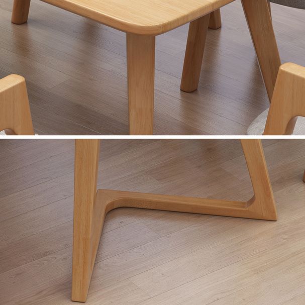 Fixed Wood Top Kitchen Table Set with 4 Legs Base Dining Table Sets for Dining Room Clearhalo 'Dining Room Sets' 'Dining Tables & Seating' 'dining_room_set' 'furn' 'furn_dining_room_set' 'Furniture' 'furniture_dining_room_set' 'Kitchen & Dining Furniture' 'kitchen&dining_furn' 'kitchen' 1200x1200_ad8ea30a-d5a3-46c7-9c22-3ee0d426c356