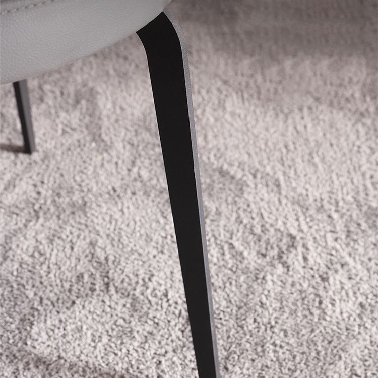 Contemporary Restaurant Leather Side Chair Open Back Dining Chair with Black Legs Clearhalo ' kitchen&dining_furn' 'Dining Chairs' 'Dining Tables & Seating' 'dining_chair' 'furn' 'furn_dining_chair' 'Furniture' 'furniture_dining_chair' 'Kitchen & Dining Furniture' 'kitchen' 1200x1200_ad8f3bae-998d-4747-9ce1-fad702f968d7