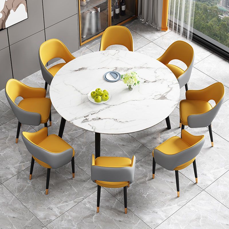 Glam Iron Arm Chair Open Back Dining Side Chair with Upholstered(Set of 4) Clearhalo 'Dining Chairs' 'Dining Tables & Seating' 'dining_chair' 'furn' 'furn_dining_chair' 'Furniture' 'furniture_dining_chair' 'Kitchen & Dining Furniture' 1200x1200_ad8f5973-cc5a-40ce-bcc0-cf8eef256df6