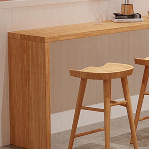 Brown Industrial Style Bar Table Solid Wood Coffe Shop Casual Bar Table Clearhalo 'Bar Furniture' 'Bar Tables' 'bar_tables' 'furn' 'furn_bar_tables' 'Furniture' 'furniture_bar_tables' 'Kitchen & Dining Furniture' 1200x1200_ad9097b9-2ea8-4e9f-bcfc-3510abdd9da2